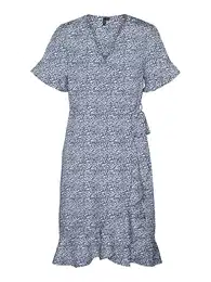 Šaty 'HENNA' kouřově modrá / offwhite