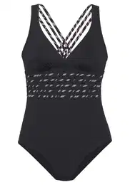 Plavky béžová / černá