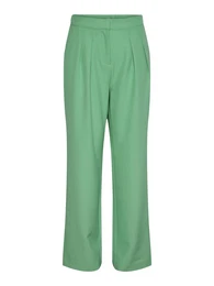 Kalhoty se sklady v pase světle zelená