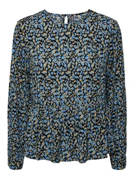 Bluza 'Nya' bež / svijetloplava / crna