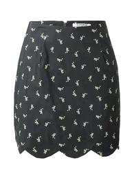 Sukně pastelově žlutá / černá