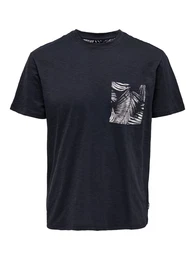 T-Shirt 'Perry' navy / wei