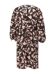 Šaty hnědá / růže / černá