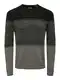 Only & Sons Pullover 'PANTER' grau / dunkelgrau / schwarz