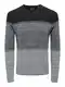 Only & Sons Pullover 'Panter' anthrazit / hellgrau / dunkelgrau / graumeliert