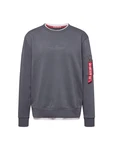 ALPHA INDUSTRIES Sweatshirt dunkelgrau/rot/weiß