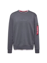 Sweatshirt dunkelgrau / rot / wei