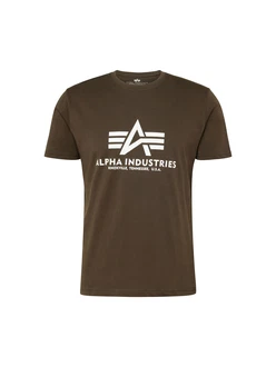 ALPHA INDUSTRIES T-Shirt oliv/wei