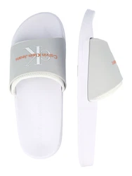 Calvin Klein Jeans Pantolette grau/dunkelorange/weiß