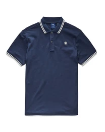 G-STAR Poloshirt 'Dunda' dunkelblau / wei