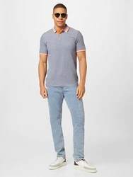 Jack & Jones Poloshirt JJEPAULOS POLO SS NOOS rauchblau/mandarine/wei