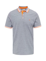 Jack & Jones Poloshirt JJEPAULOS POLO SS NOOS rauchblau/mandarine/wei