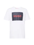HUGO T-Shirt 'Dulive222' marine/melone/weiß