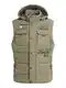 CAMP DAVID Weste khaki / dunkelgrün