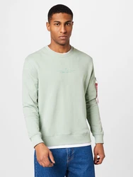 ALPHA INDUSTRIES Sweatshirt pastellgrün/weiß