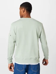 ALPHA INDUSTRIES Sweatshirt pastellgrün/weiß