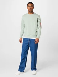 ALPHA INDUSTRIES Sweatshirt pastellgrün/weiß