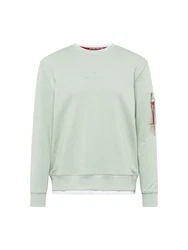 ALPHA INDUSTRIES Sweatshirt pastellgrün/weiß