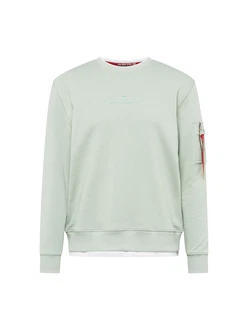 ALPHA INDUSTRIES Sweatshirt pastellgrün/weiß ALPHA INDUSTRIES Sweatshirt pastellgrün/weiß