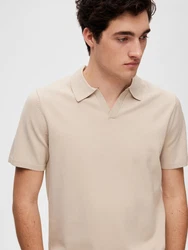 SELECTED HOMME Poloshirt/Pullover 'TELLER' beige