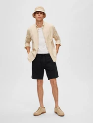 SELECTED HOMME Chinohose Shorts 'Brody' schwarz