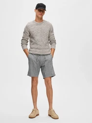 SELECTED HOMME Chinohose Shorts 'Brody' marine/wei