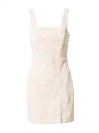 Ljetna haljina svijetlosiva / pastelno narančasta / rosé / bijela