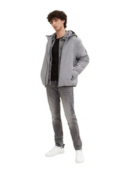 TOM TAILOR DENIM Jacke rauchgrau/schwarz