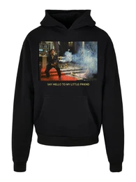 Sweatshirt 'Scarface Little Friend' hellblau / gelb / dunkelorange / schwarz