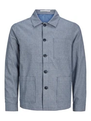 JACK & JONES Jacke 'Riviera' taubenblau/weiß