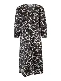 Dorothy Perkins Petite Šaty tmavě béžová / černá / bílá