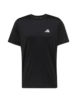 ADIDAS PERFORMANCE Sportshirt 'Essentials' schwarz/weiß