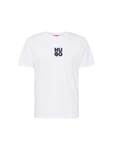 HUGO T-Shirt 'Decali' marineblau/weiß