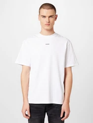 HUGO Herren T-Shirt DAPOLINO schwarz/offwhite
