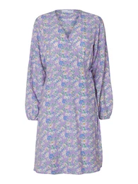 Šaty 'Fiola' tmavě modrá / trávově zelená / světle fialová / pastelově růžová / bílá