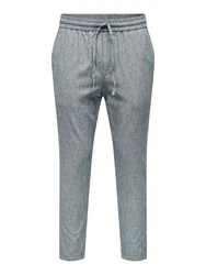 ONLY & SONS Stoffhose Linus taubenblau / weiß