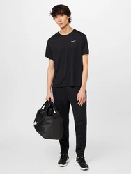 NIKE Sportshirt Miler schwarz/weiß