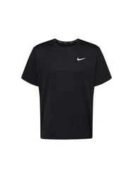 NIKE Sportshirt Miler schwarz/weiß