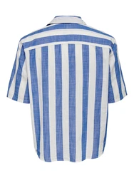 Only & Sons Hemd 'Tes' marine/weiß