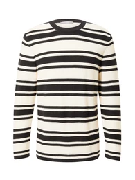 Pullover 'Vince' beige / schwarz