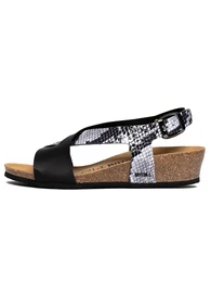 Sandale 'Salamanque' crna / bijela