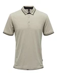 Only & Sons Poloshirt/ T-Shirt Fletcher dunkelbeige/schwarz