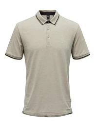 Shirt 'Fletcher' dunkelbeige / schwarz