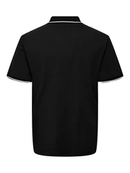 Only & Sons Poloshirt/ T-Shirt Fletcher schwarz/wei