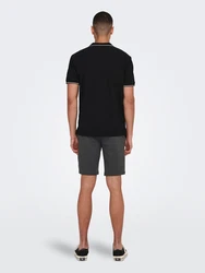 Only & Sons Poloshirt/ T-Shirt Fletcher schwarz/wei