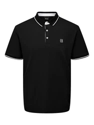 Only & Sons Poloshirt/ T-Shirt Fletcher schwarz/wei