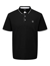 Poloshirt 'Fletcher' schwarz / wei