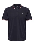 Only & Sons Poloshirt/ T-Shirt Fletcher navy/feuerrot/weiß