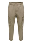 ONLY & SONS Leinenhose Linus dunkelbeige