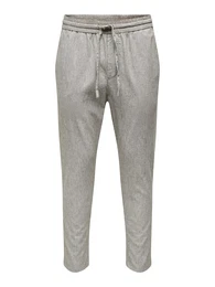 Hose 'Linus' grau / offwhite